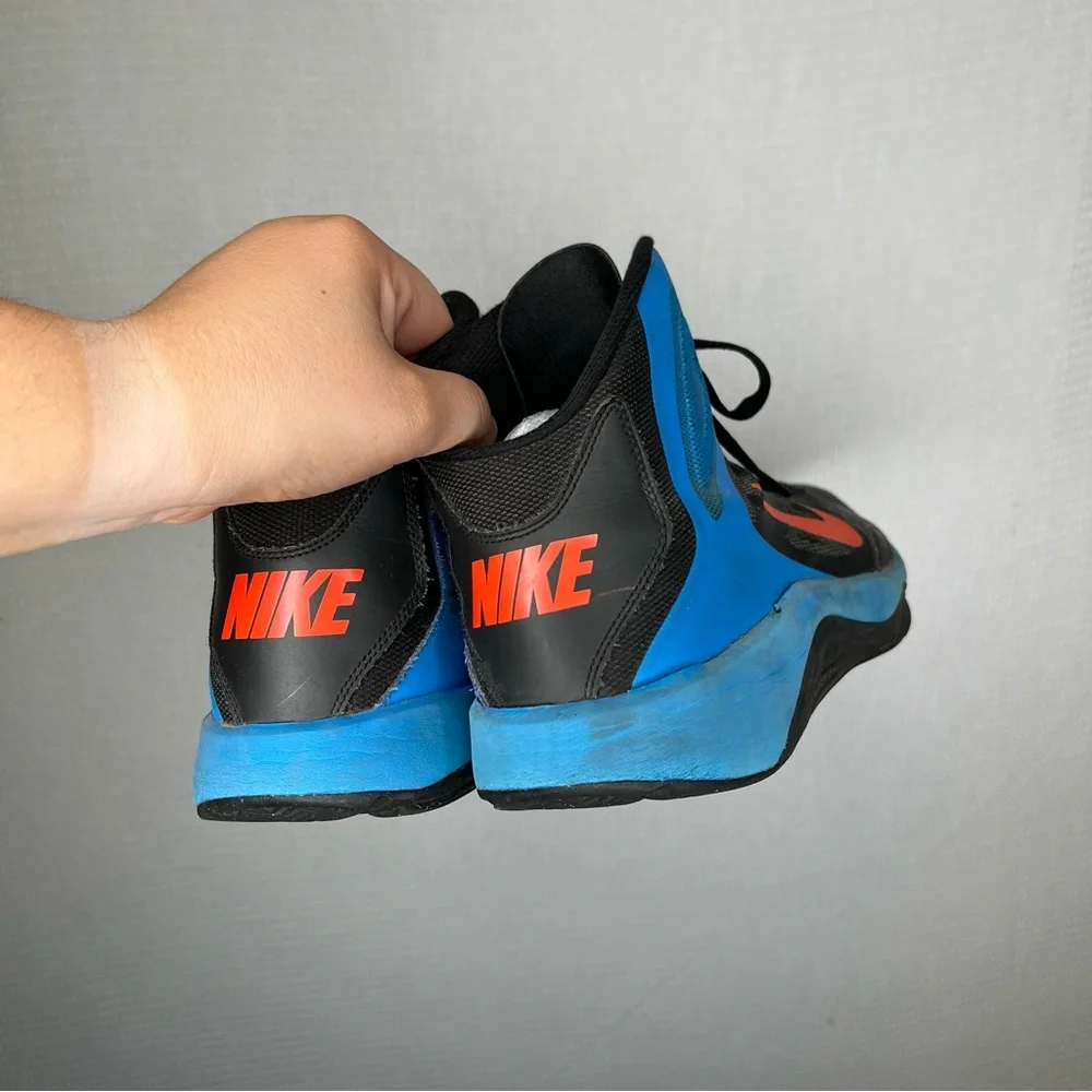 Nike‎ Dual Fusion BB II Black/Blue/Orange Mens Basketball Shoes